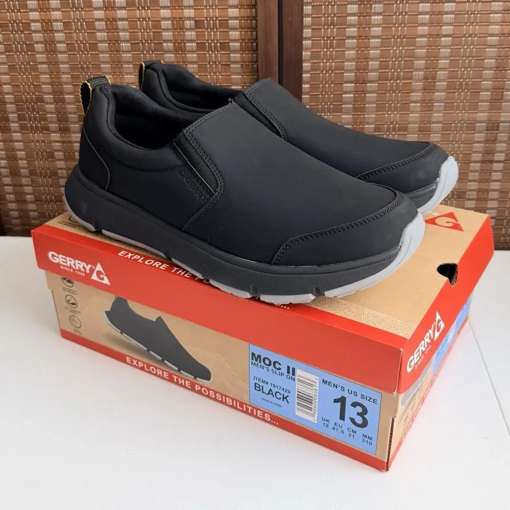 ⁠Gerry MOC II Mens Size 13 Black Slip On Shoes Athleisure Comfort Mocs